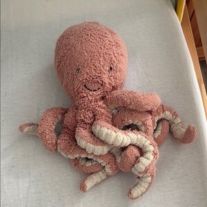 Jellycat Odell Octopus Toy in Pink and Cream Small